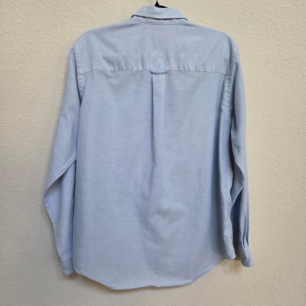 L.L. Bean Vintage Oxford Shirt Womens Large Blue Button Down Preppy 80s 90s USA - Picture 2 of 10